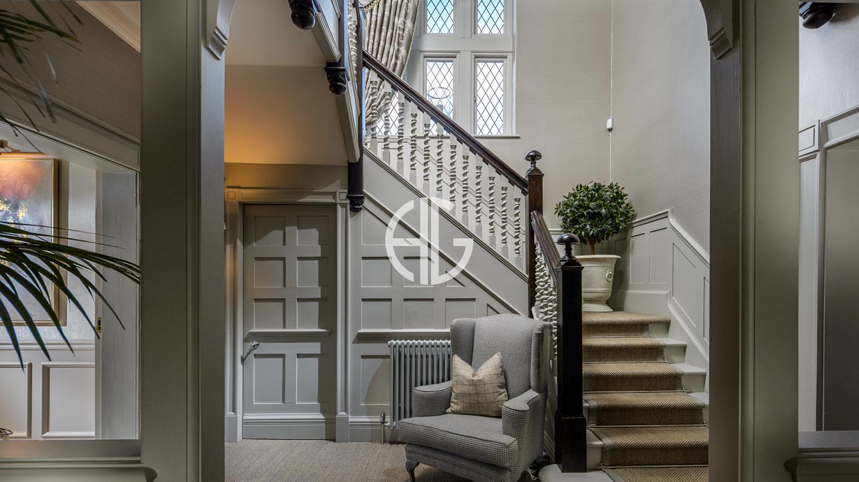Example of hallway and stairs interior design work